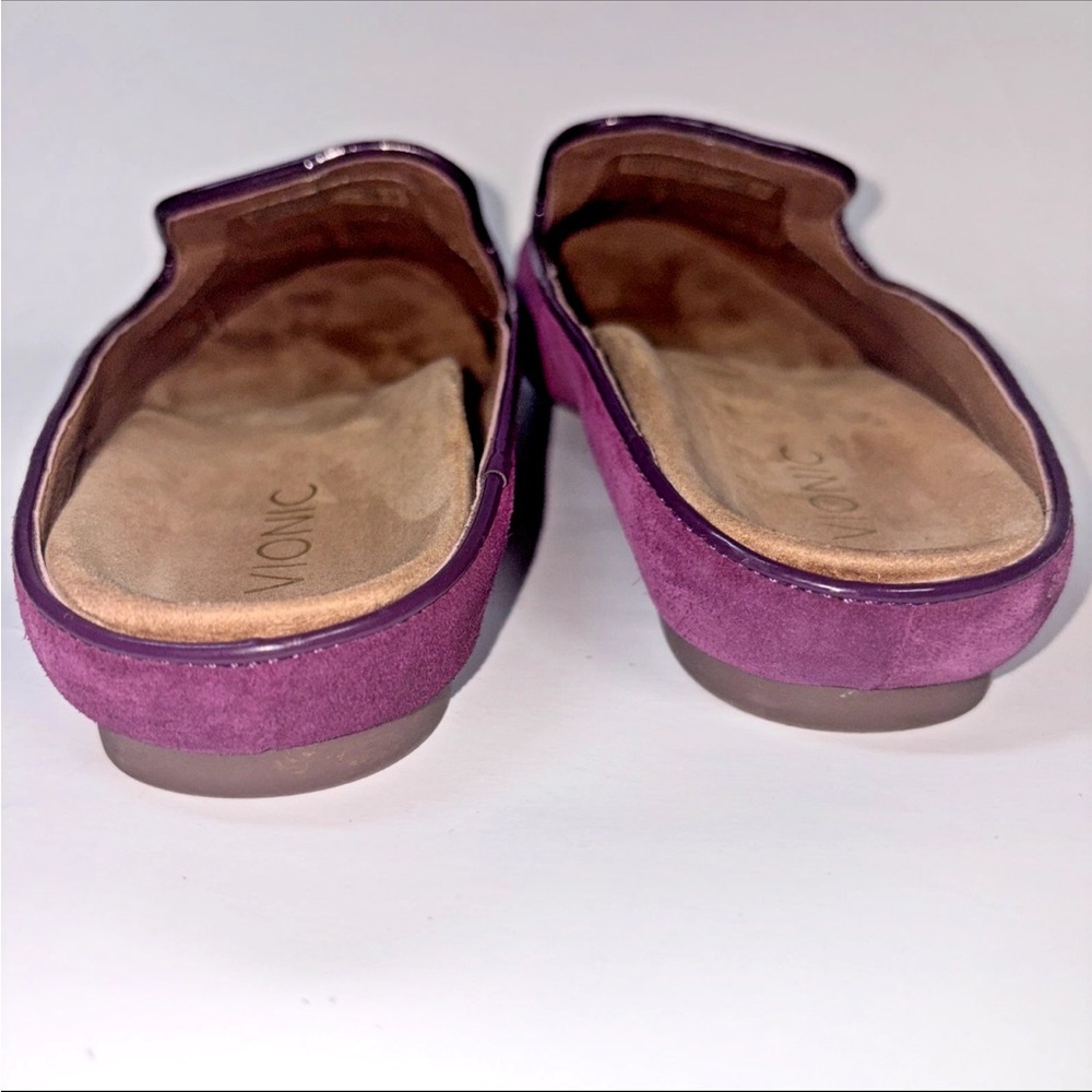 Vionic Womens 8.5 Carnegie Mules Loafers Shoes
Purple Suede comfort insole slide - Picture 7 of 12